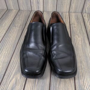 Bostonian Lav Artigiana Men Sz 9 Black‎ Leather Slip On Dress Shoes Loafers
